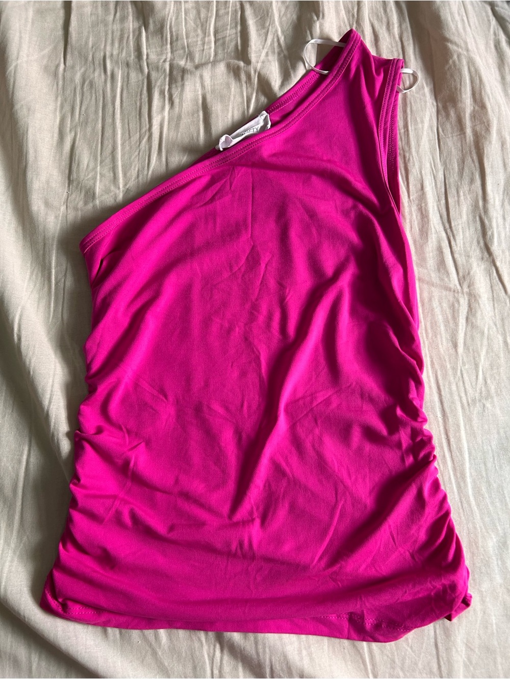 One-Shoulder Pink Women’s Tank Top